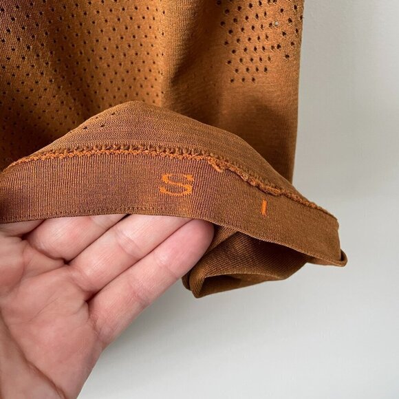 Lululemon Metal Vent Breathe Short Sleeve Activewear T-Shirt Amber Small - Picture 6 of 7